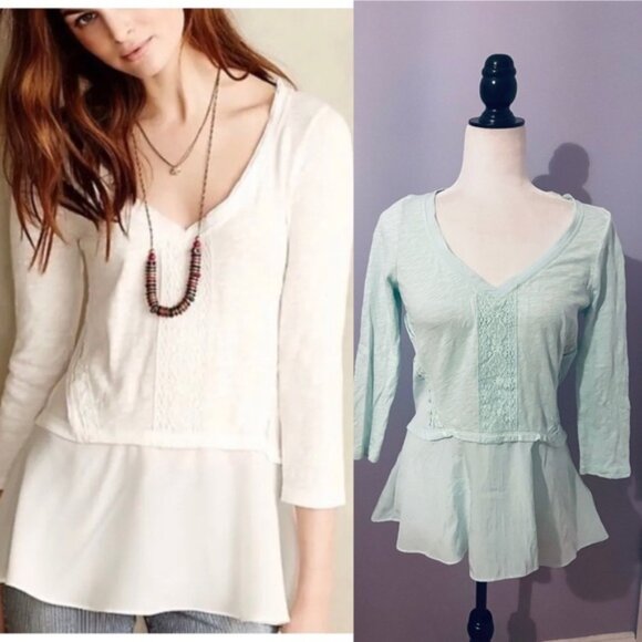 Tops - Anthropologie Meadow Rue Melia plum lace blouse